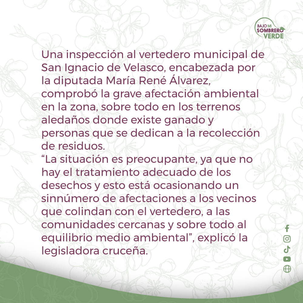 ABR-17-2 DENUNCIAN AFECTACION AMBIENTAL POR VERTEDERO EN SAN IGNACIO DE VELASCO